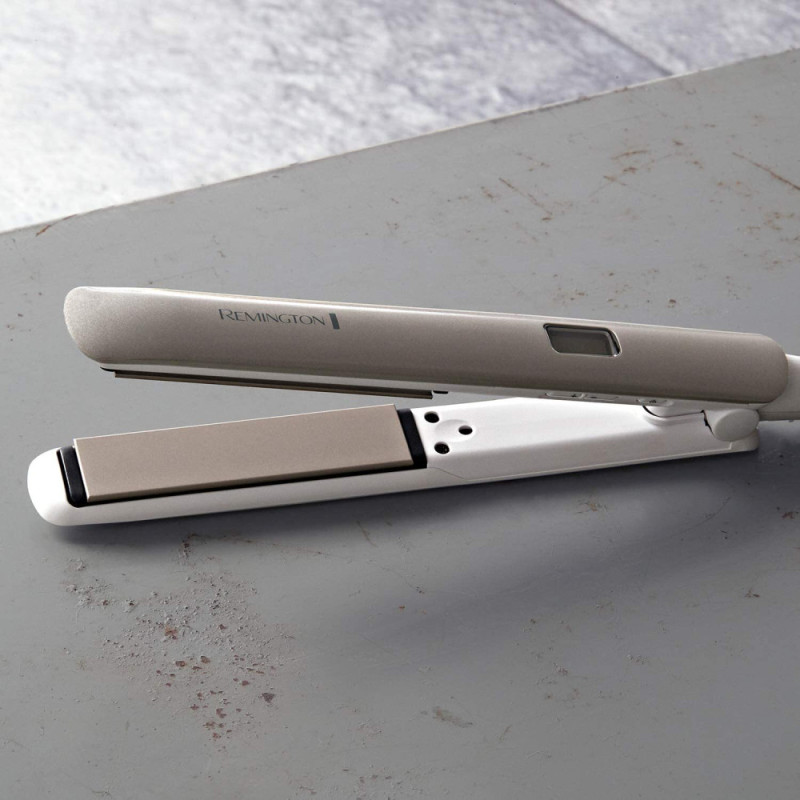 Remington Выпрямитель Hydraluxe, 55Вт, темп.режимов-9, 150-230С, дисплей, керамика, белый (S8901)