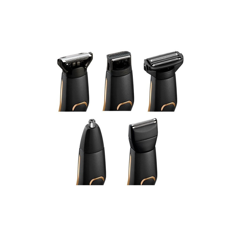 BaByliss Multi kit trimmer 11-in-1 face&beard, 11 attachments, black (MT860E)