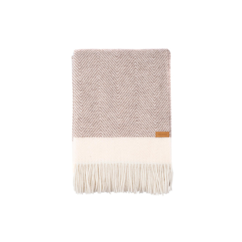 ARDESTO Blanket Leonardo Bianco, 140x200cm, 100% wool, taupe (ART0501LB)