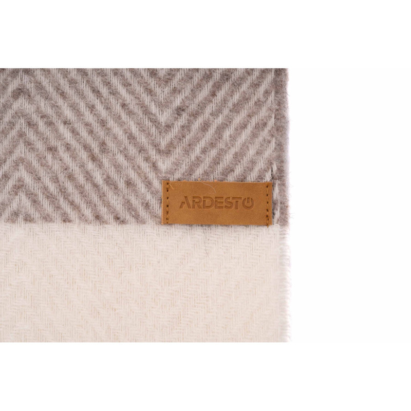 ARDESTO Blanket Leonardo Bianco, 140x200cm, 100% wool, taupe (ART0501LB)