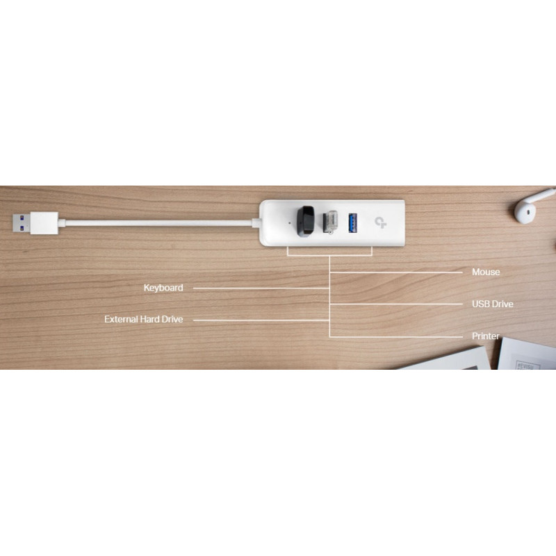 TP-Link Network Apapter UE330 USB3.0 to GE 3xUSB3.0 HUB