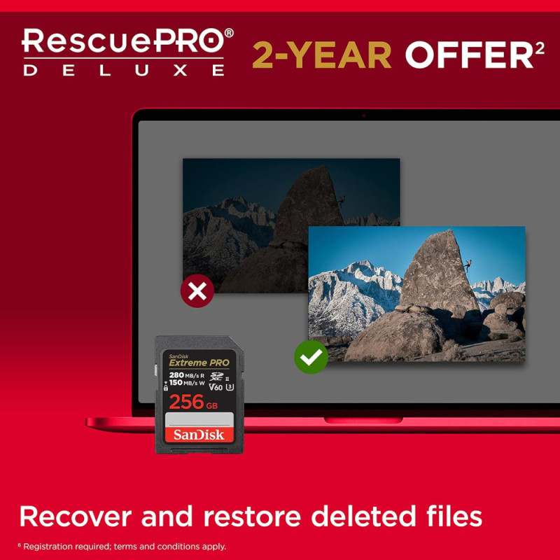 SanDisk SD 256GB C10 UHS-II U3 R280/W150MB/s Extreme Pro V60 (SDSDXEP-256G-GN4IN)
