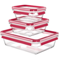 Tefal Containers set, Master Seal, 3pcs., heat-resistant glass, transparent (N1050910)