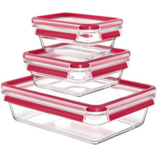 Tefal Containers set, Master Seal, 3pcs., heat-resistant glass, transparent (N1050910)