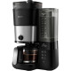 Philips Coffe maker drip All-in-1 Brew, 1.25L, grain+ ground, display, coffee pot warmer, grinder, black (HD7900/50)