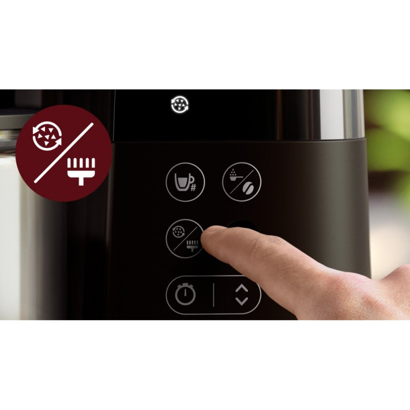 Philips Coffe maker drip All-in-1 Brew, 1.25L, grain+ ground, display, coffee pot warmer, grinder, black (HD7900/50)