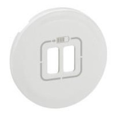 Legrand Celiane лицьова панель зарядний пристрій 2 х USB 1500 мА, Кат. № 0 674 62[white] (068256)