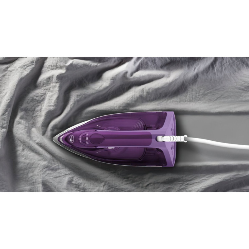 Tefal iron Express Steam, 2400W, 270ml, steam boost -165g, constant steam - 35g, ceramic soleplate, violet (FV2836E0)