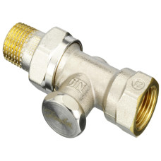Danfoss Valve RLV-S lock, in. 1/2 - out 1/2 , straight, nickel (003L0124)
