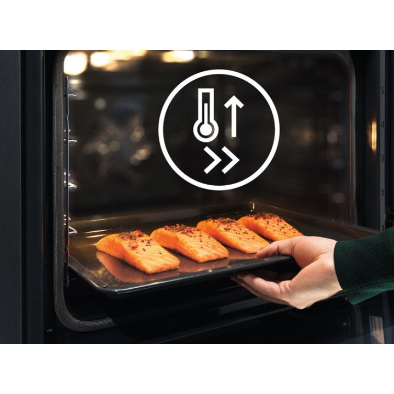 Electrolux Духовой шкаф электрический компактный, 43л, дисплей, конвекция, функция СВЧ, черный мат. (KVLBE08T)
