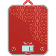 Tefal Весы Tefal кухонные Optiss, 5кг, AAAx2 в компл, стекло, красный (BC50D7V0)