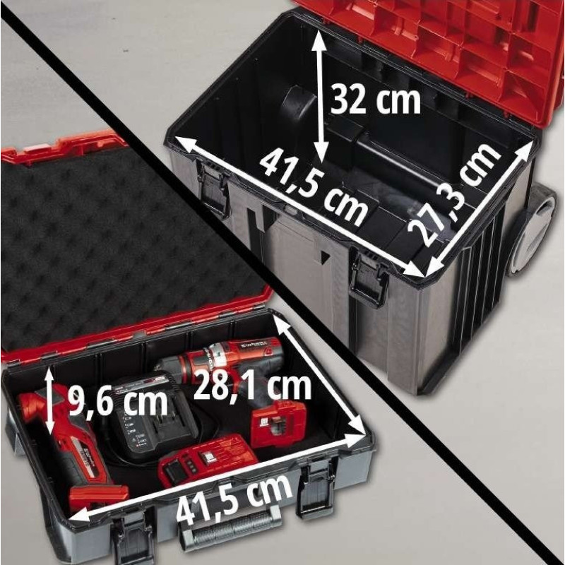 Einhell Modular system for tools E-Case Tower, on wheels, 3 module drawers, 64.5x48x42.5cm (4540015)