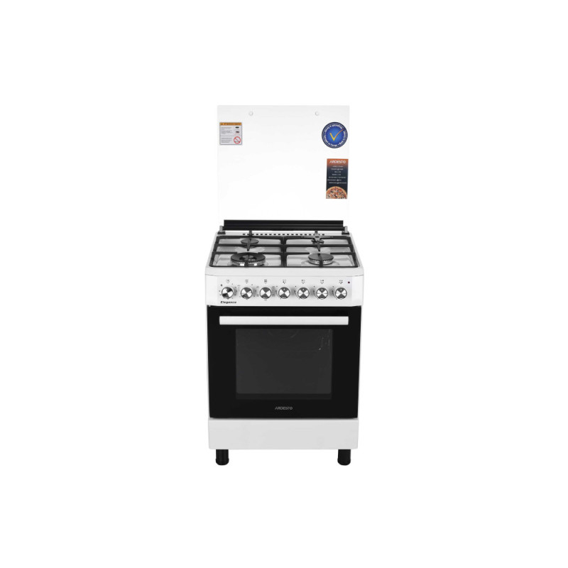 ARDESTO Плита комби Elegance, 66л, 60x60см, конвекция, чугун, подсветка, форсунки LPG (подключение газового баллона), белый (FSCF-C606W)