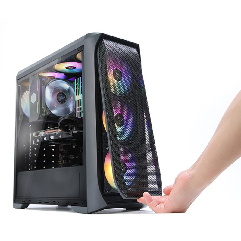 Zalman Computer case N5 MF, without PSU, 1xUSB3.0, 2xUSB2.0, 4x120mm RGB, Acrylic Side Panel, ATX, Black (N5MF)