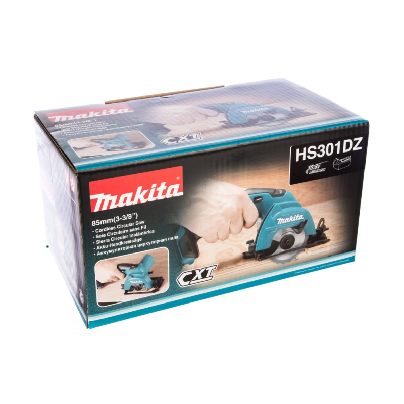Makita Cordless hand saw, HS301DZ, CXT, 10.8V slider, 85mm. 1.6 kg, SOLO