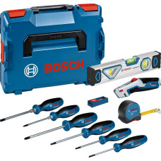 Bosch Набор профессиональных отверток и смешанных ручных инструментов 19 шт, L3.5, SL6.5, TX15, TX20, PH1, PZ 2 мм, рулетка 5м, уровень 25см (0.615.990.N2R)