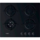 Whirlpool Hob gas on glass, 60cm, cast-iron, burner with a double row of flames, black (GOR625/NB1)