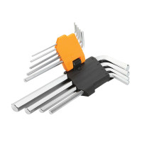 Tolsen hexagon keys, set of 9 pcs., long, 1.5-10 mm, CrV (20048)