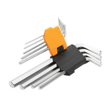 Tolsen hexagon keys, set of 9 pcs., long, 1.5-10 mm, CrV (20048)