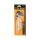 Tolsen hexagon keys, set of 9 pcs., long, 1.5-10 mm, CrV (20048)