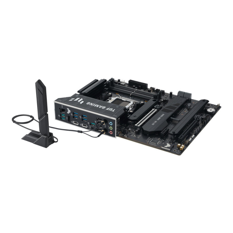 ASUS Материнcкая плата TUF GAMING X870E-PLUS WIFI7 sAM5 X870E 4xDDR5 M.2 HDMI WiFi BT ATX (90MB1M70-M0EAY0)