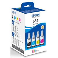 Epson Контейнеры с чернилами L100/L200 Multipack (C,M,Y,Bk) (C13T66464A)
