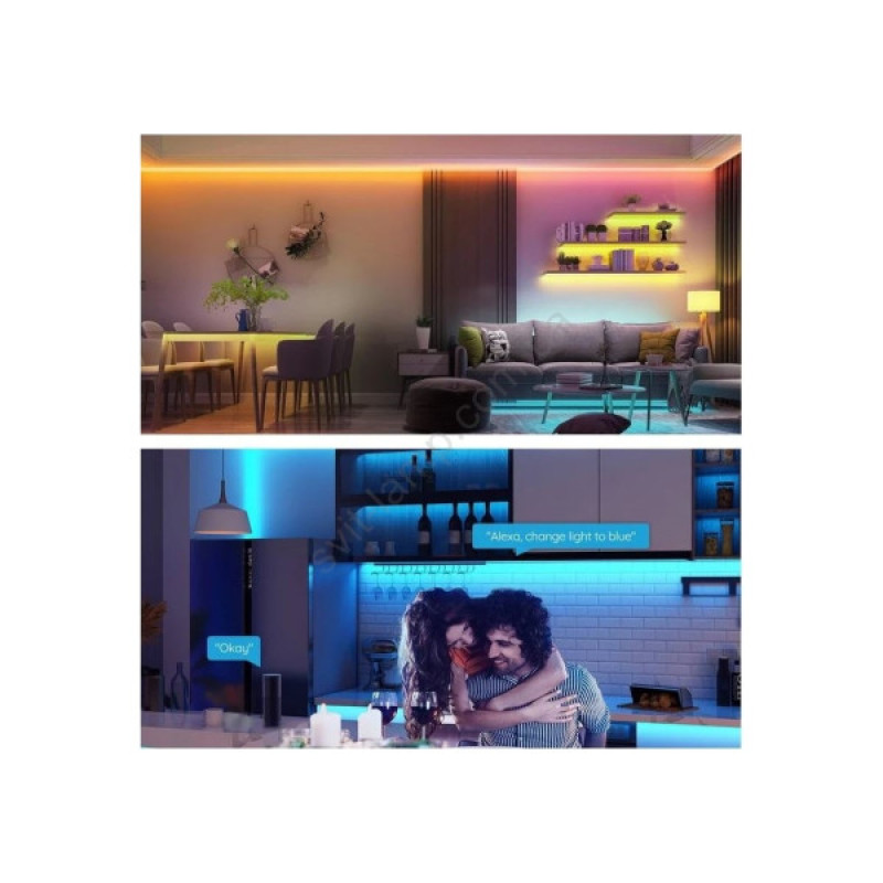 Світлодіодна стрічка Govee H615A LED 5.0m, RGB, WI-FI/Bluetooth, microphone, white (H615A3A3)