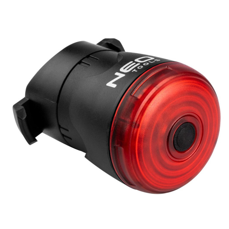 Neo Tools Bicycle tail lamp, 30 lumens, 0.5W, USB, 400 mAh, 6 lighting functions, STOP function, IPX6 (91-003)