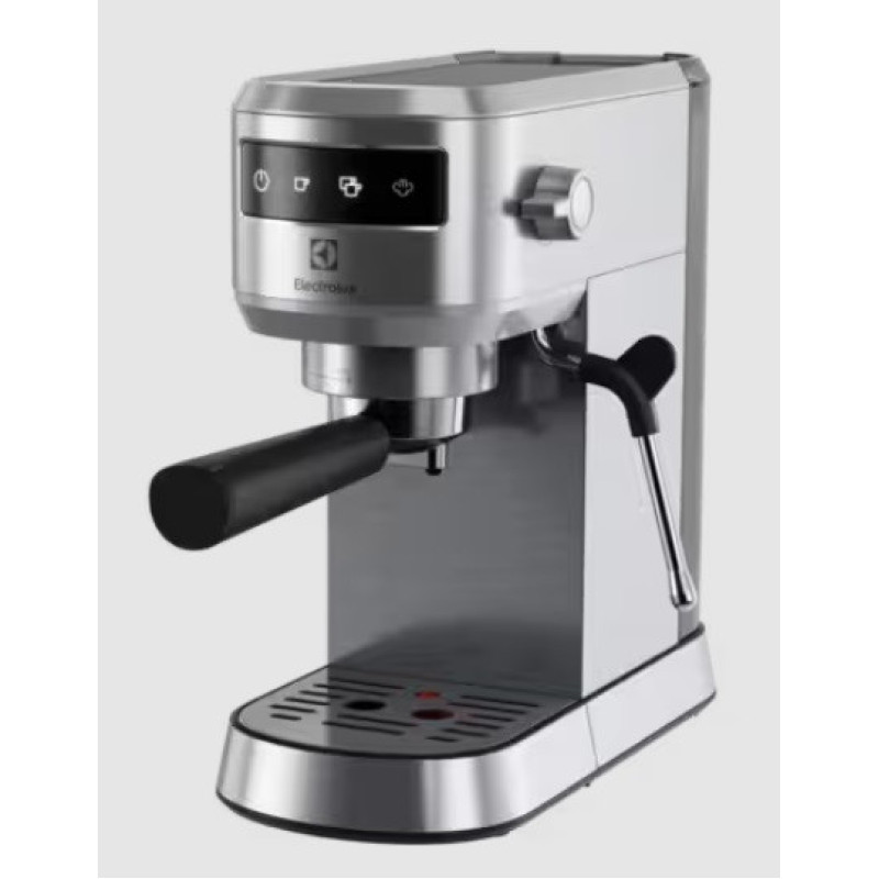 Electrolux Coffe maker carob, 1L, ground, hand capuchino maker, LED display, cup warmer, inox (E6EC1-6ST)