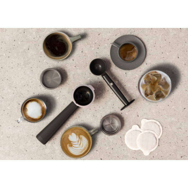 Electrolux Coffe maker carob, 1L, ground, hand capuchino maker, LED display, cup warmer, inox (E6EC1-6ST)