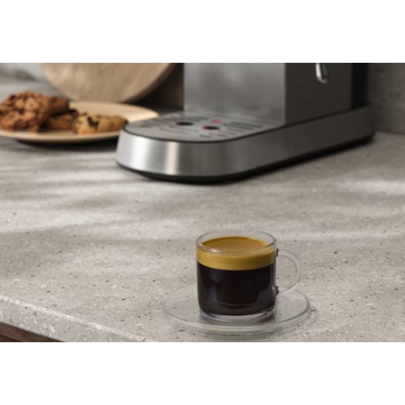Electrolux Coffe maker carob, 1L, ground, hand capuchino maker, LED display, cup warmer, inox (E6EC1-6ST)