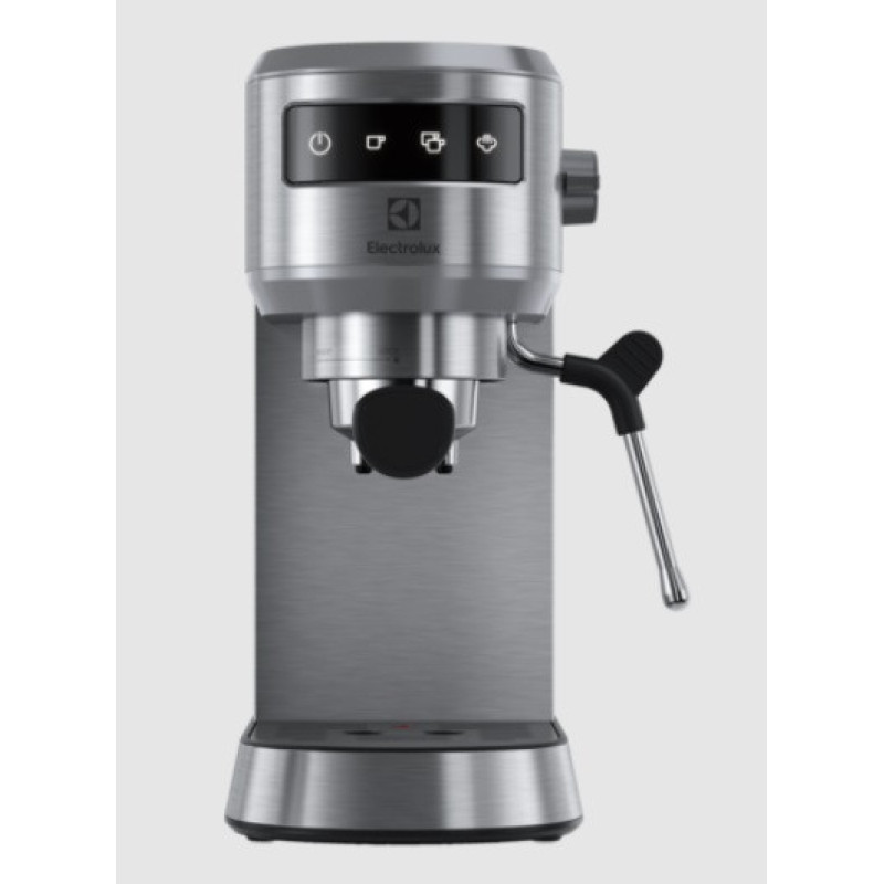 Electrolux Coffe maker carob, 1L, ground, hand capuchino maker, LED display, cup warmer, inox (E6EC1-6ST)