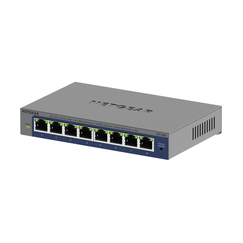 NETGEAR Коммутатор GS108E 8xGE, WebSmart (GS108E-400EUS)