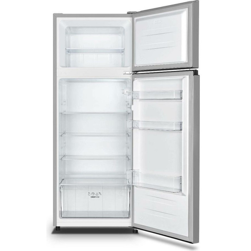 Gorenje Холодильник с верxн. мороз., 144x55x55, xолод.отд.-164л, мороз.отд.-41л, 2дв., A++, ST, серый (RF414EPS4)