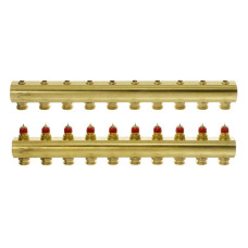 Danfoss Колектор FHF 10+10 без ротаметрів, латунний (088U0510)