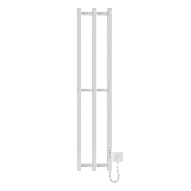 Hygge Family electric towel warmer Slim, 1170x250x80mm, timer-regulator, steel, matte white (3.164.045798.WM)