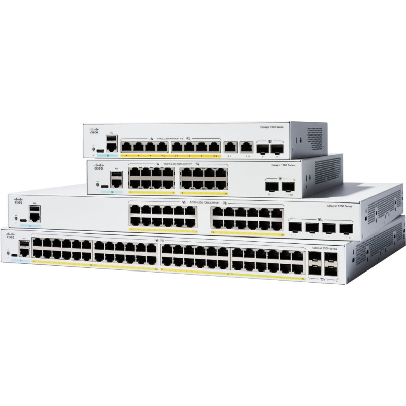 Cisco Switch Catalyst 1200 48xGE, PoE, 4x1G SFP (C1200-48P-4G)