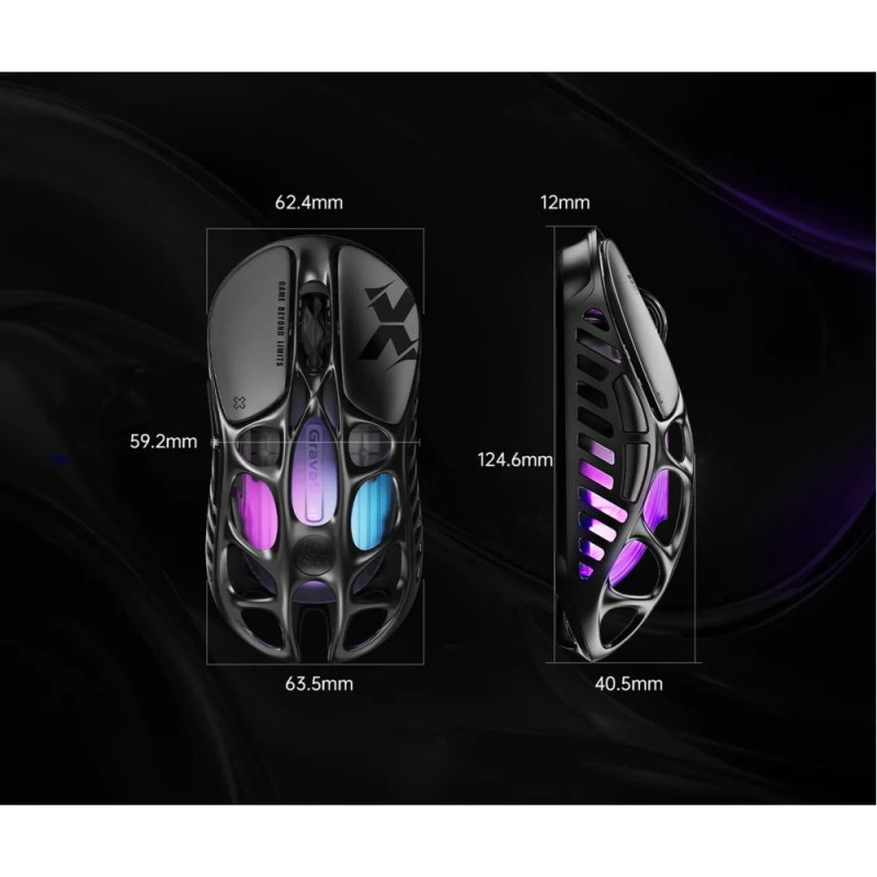 GravaStar Миша Mercury X, BT/WL/USB-A, RGB, чорний (GSX_BLK)