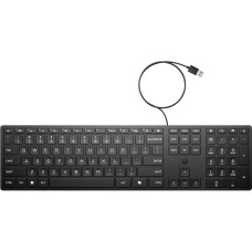 HP Клавіатура мембранна НР 320K, 109key, USB-A, EN/UK, чорний (9SR37UT)