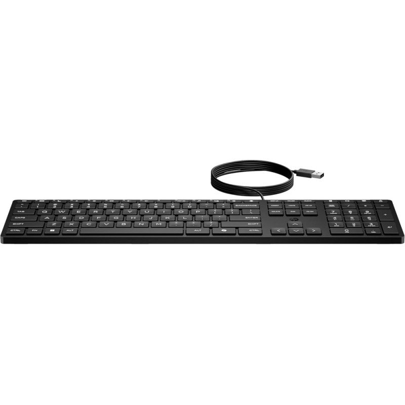 HP Клавіатура мембранна НР 320K, 109key, USB-A, EN/UK, чорний (9SR37UT)