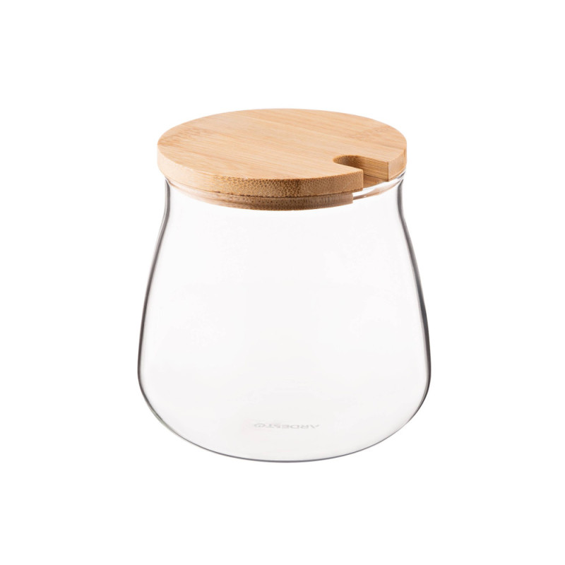ARDESTO Jar Midori Sugar, 500ml, glass, bamboo, transparent (AR1350BHS)