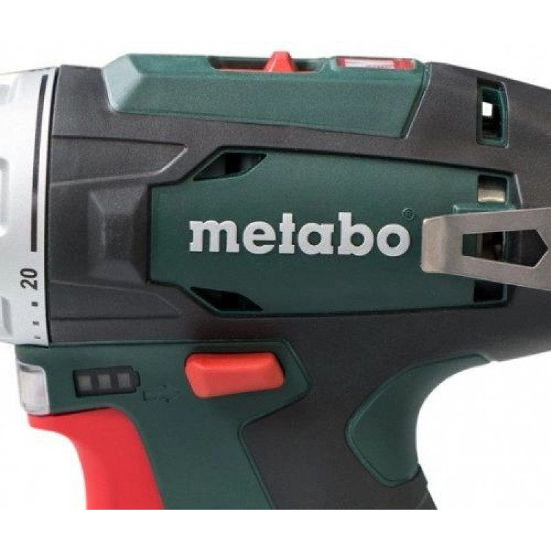 Metabo Cordless Drill Crwdriver POWERMAXX BS BASIC, 2*12V, 2Ah, 0-360/0-1400rpm, chuck 1-10mm, hexagon, 17/34Nm (600984500)