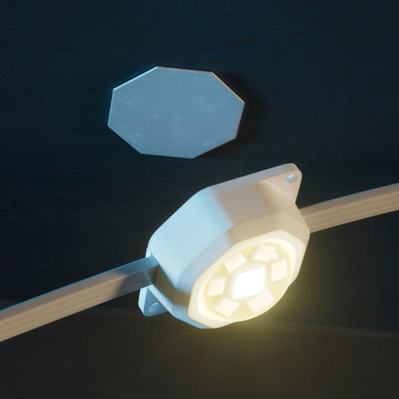 Twinkly Гірлянда Smart LED Twinkly Permanent Light RGB 72 IP65 кабель білий (TWPL072STP-TEU)