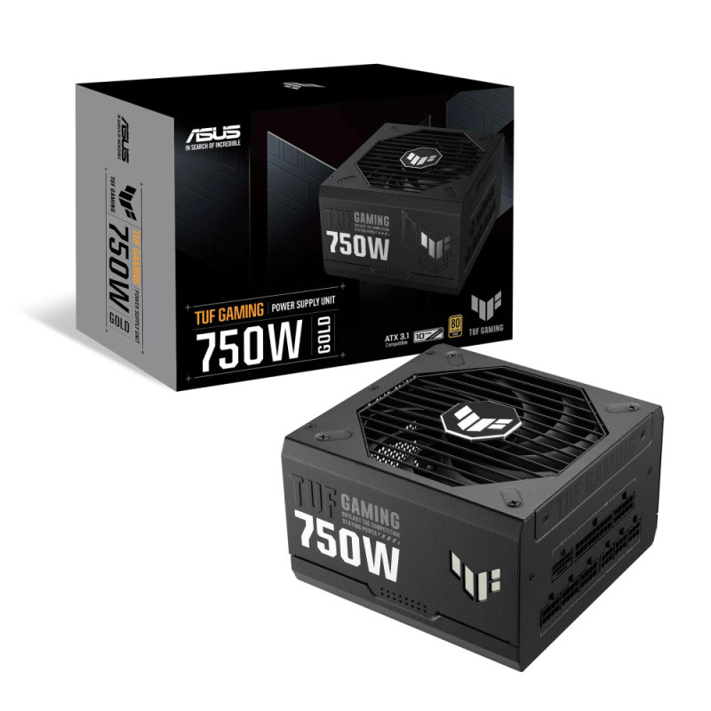 ASUS TUF GAMING (750W), >90%, 80+ Gold, 135mm, 1xMB 24pin(20+4), 2xCPU 8pin(4+4), 4xMolex, 5xSATA, 3xPCIe 8pin(6+2), Fully Modular, TUF-GAMING-750G (90YE00S3-B0NA00)