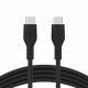 Belkin сable USB-C > USB-C charge/data, 3m, 60W, Type-C, SILICONE, with clip, black (CAB009BT3MBK)