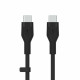 Belkin сable USB-C > USB-C charge/data, 3m, 60W, Type-C, SILICONE, with clip, black (CAB009BT3MBK)
