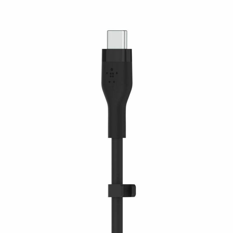 Belkin сable USB-C > USB-C charge/data, 3m, 60W, Type-C, SILICONE, with clip, black (CAB009BT3MBK)
