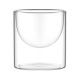 ARDESTO Double wall dessert glasses set, 220ml, 2pcs, borosilicate glass, transparent (AR2622BCR)