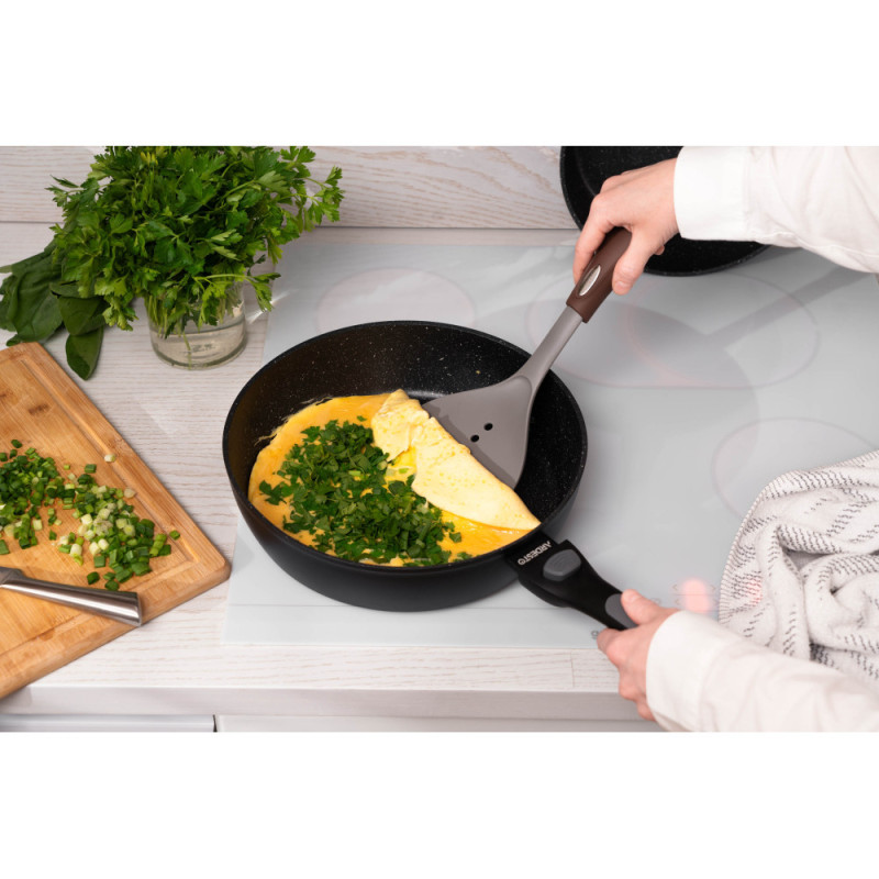 ARDESTO Deep Fry pan with removable handle Gemini Bari, 28cm, aluminium, black (AR1228B)