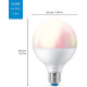 WiZ Лампа розумна E27, 11W, 75W, 1055Lm, G95, 2200-6500, RGB, Wi-Fi